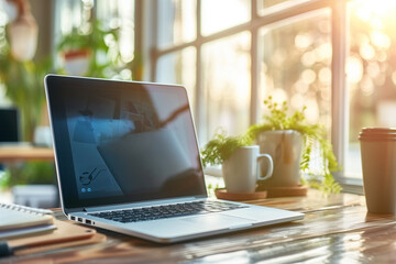 Wall Mural - laptop on the table