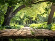 © Valentin - Wooden table on grass
