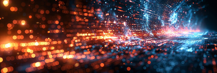Digital background for tech, AI, neural networks, data, audio, graphics