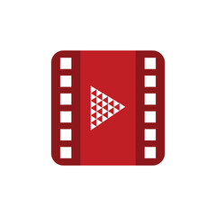 Poster - illustration of a media file or media player icon in flat style. Media file icon design elements that are suitable for user interface design in media player applications.