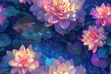 Poster - A mesmerizing seamless flower themed pattern for impactful creations