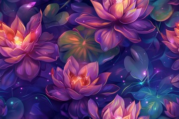 Poster - A mesmerizing seamless flower inspired pattern for impactful creations