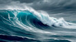 © wowyoung - Colossal waves surge across the boundless ocean, showcasing nature's untamed might.