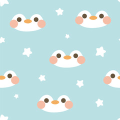 Wall Mural - Cute Penguin Pattern