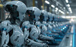 © Curioso.Photography - Futuristic manufacturing plant where AI-powered robots, equipped with advanced computer vision systems, inspect and assemble products with incredible precision.