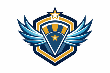 Aufkleber - An emblem logo with a symbolic design incorporating the company's values