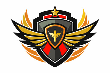 Aufkleber - An emblem logo with a symbolic design incorporating the company's values