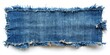 © tammanoon - Close-up of torn denim fabric on white background