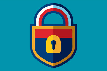 Aufkleber - a padlock with a key on it, A lock icon symbolizing security and privacy