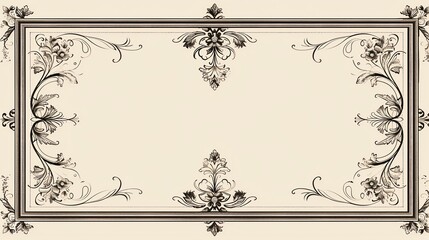 Elegant vintage floral frame with ornate details.