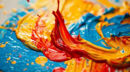 Wall Mural - abstract background of paint splash