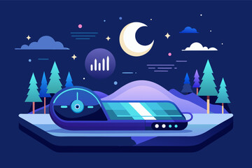 Fototapete - a cell phone with a screen on it, personalized sleep tracker, monitoring your sleep quality for a restful night