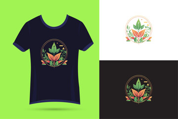 Wall Mural - Blue T-shirt flower new design 