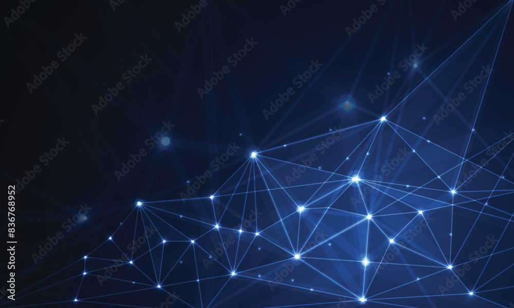 Data Visual Polygons Connected polygons plexus vector background, digital data visualization ...