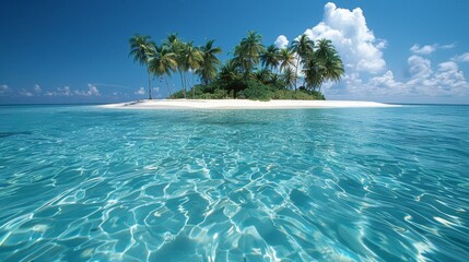 Canvas Print - Tropical Island Paradise with Turquoise Water