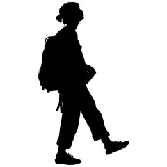 Sticker - Illustration of model poses silhouette.