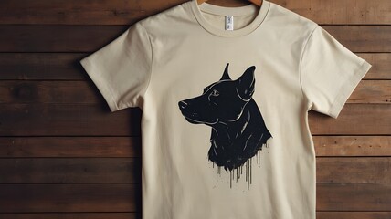 T-shirt design with dog image
