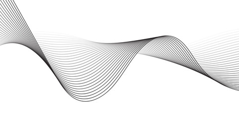 Poster - abstract wave element for design. digital frequency track equalizer. stylized line art background.
