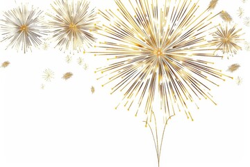 Wall Mural - Vibrant, high-resolution photograph showcasing sharp focus on the intricate details of the fireworks.