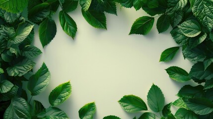 Wall Mural - Green Leafy Frame