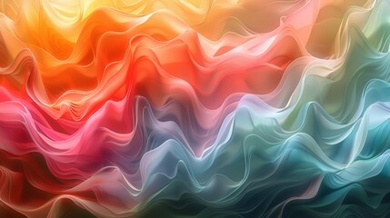 Wall Mural - abstract colorful background with waves