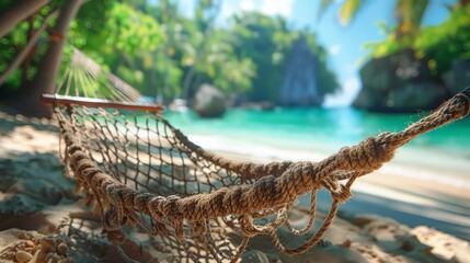 Poster - Hammock on a Tropical Beach