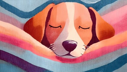 Poster - digital illustration of a cute dog
