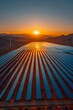 © Eduards V. - Expansive Solar and Wind Energy Farms at Sunset: Renewable Energy Landscapes with Solar Panels and Wind Turbines in Scenic Rural Settings