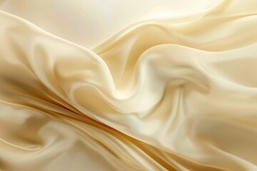 Poster - Luxurious smooth satin material with a soft, creamy hue and wavy texture