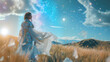 © Kanchanit - Multiracial Futuristic Vision: High Key Photoshoot of Spiritual