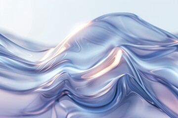 Poster - Elegant and modern abstract silver flow background with smooth. Reflective texture. Metallic luxury. Sleek wavy pattern. And digital art design. Creating a serene. Futuristic. Dynamic