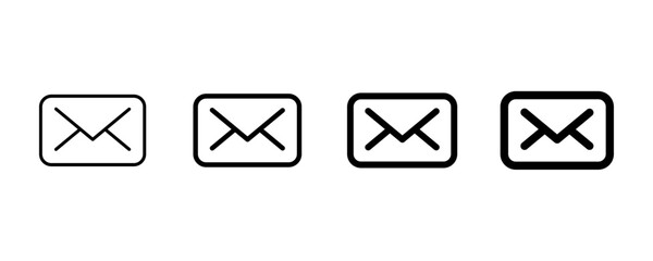 Poster - Email message icon. Mail icon button sign. Message icon set