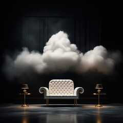 Canvas Print - smoke on the chair