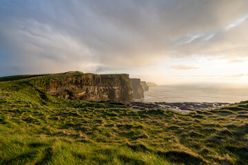 cliffs of moher at sunset