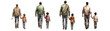 © Rasheeda - Watercolor father and son back view, fathers day clipart png