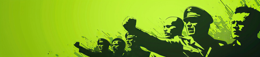 Wall Mural - Revolutionary Philosophy (Green): Signifies the philosophical underpinnings of revolutionary thought, including theories of social change and liberation