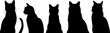 © Mozahidul - Silhouette set of cat editable vector