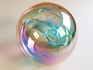 Poster - Glass ball on a table