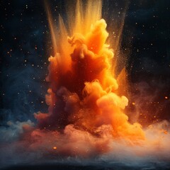 Wall Mural - explosion of fire. abstract background