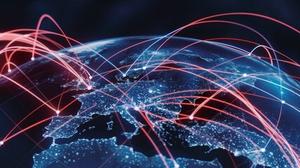 A stunning 3D render of a futuristic globe