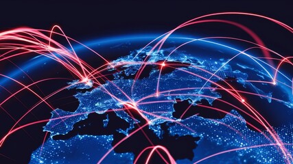 A stunning 3D render of a futuristic globe