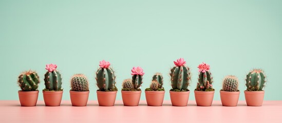 Aufkleber - Lovely cactus set against a soft backdrop with copy space image.