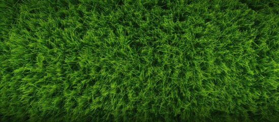Aufkleber - A bird's eye perspective of a lush green grass surface with a blank space ideal for adding an image.