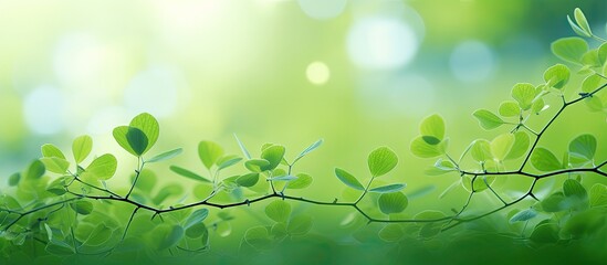 Poster - Selective focus on a natural green background with copy space image.