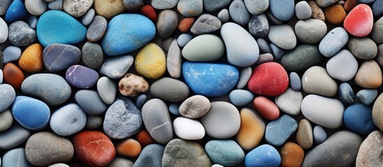 Poster - Numerous vibrant stones are visible in the photograph with plenty of copy space image.