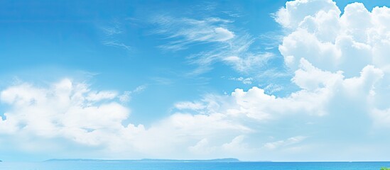 Poster - Blue sky paradise wallpaper with copy space image.