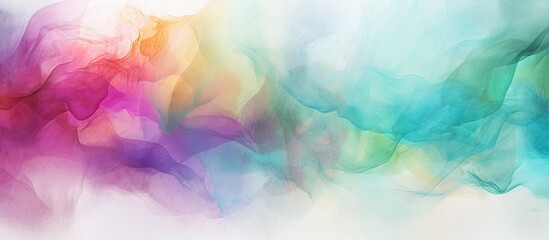 Poster - Abstract watercolor texture background with hand-painted elements and copy space image.