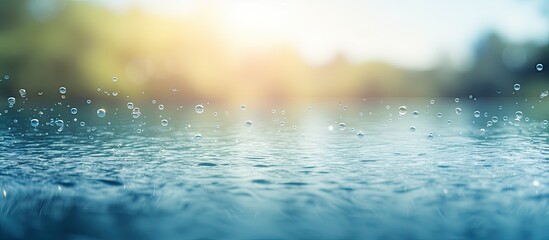 Aufkleber - Blurred background of water with copy space image.