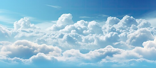 Poster - Fresh clouds fill the sky, providing a refreshing backdrop for the scene with ample copy space image.