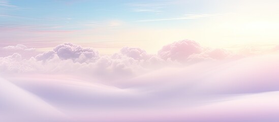 Poster - Soft pastel-colored fog cloud background with copy space image.